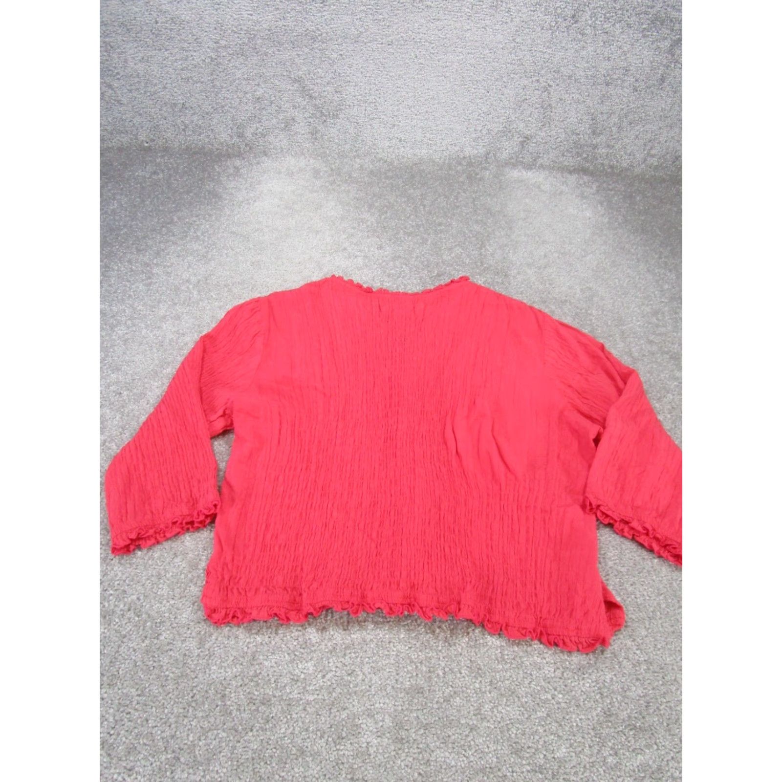 Jim Thompson VINTAGE Norm Thompson Shirt Womens Small Pink Button Front Blouse Size S / US 4 / IT 40 - 3 Thumbnail