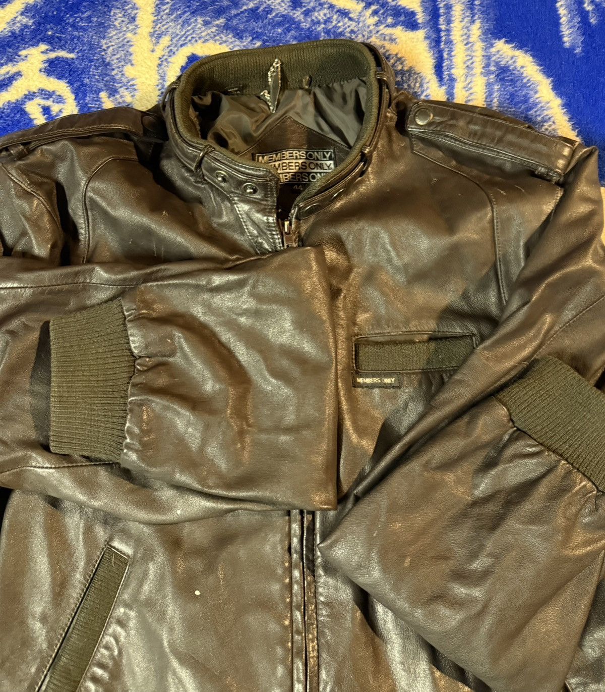 Members Only Members only brown leather bomber jacket Size US M / EU 48-50 / 2 - 8 Thumbnail