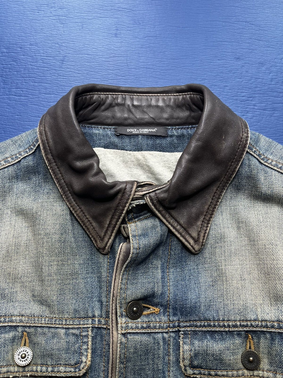 Dolce & Gabbana Dolce & Gabbana AW 2003 Denim Jacket - Faded Blue Size US L / EU 52-54 / 3 - 4 Thumbnail