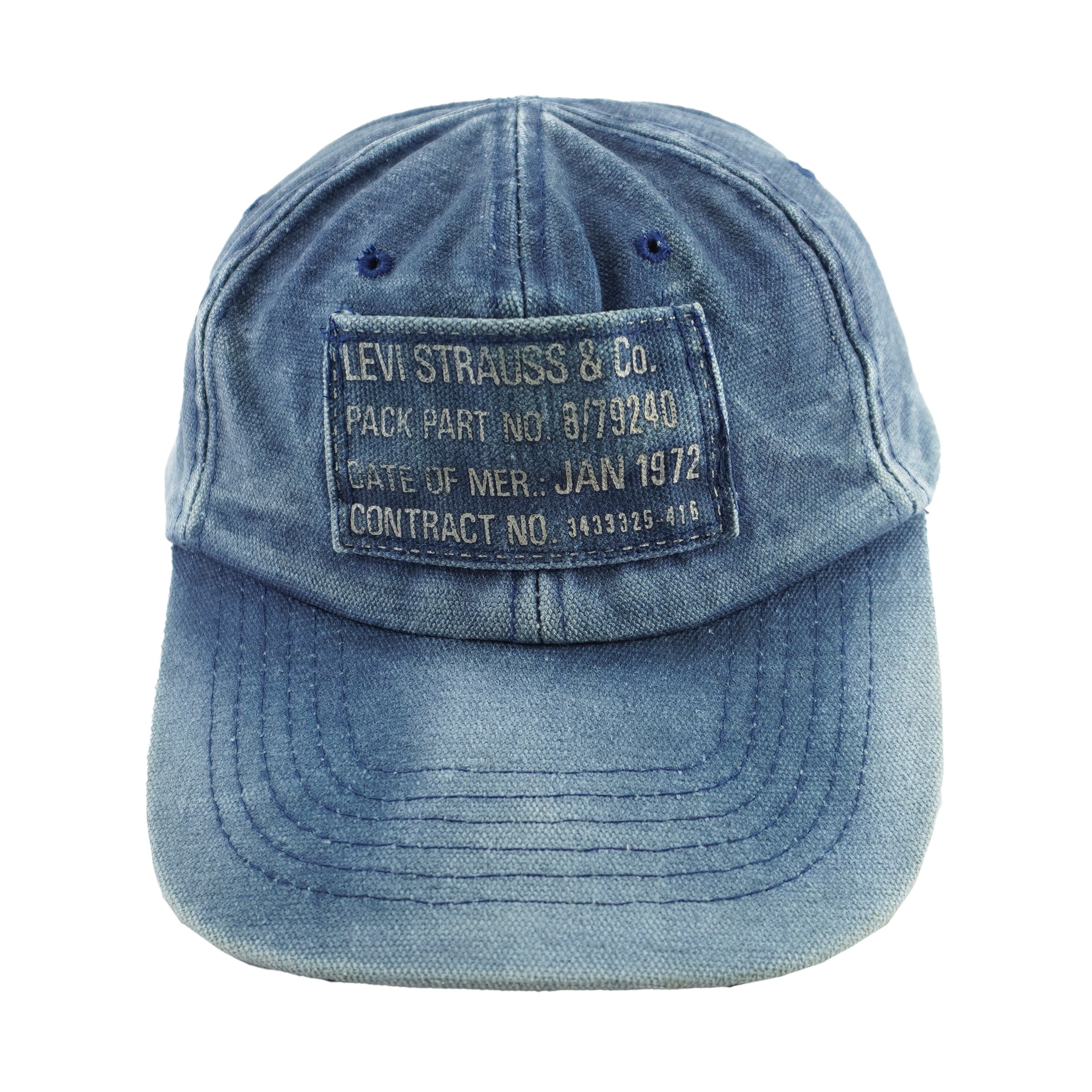 Levi's Vintage - Blue Denim Spell-Out Strap Back Hat Size ONE SIZE - 1 Thumbnail