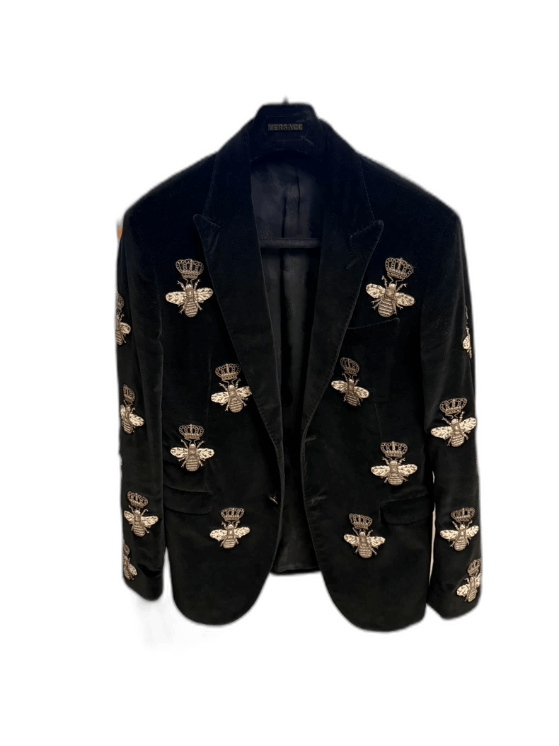 Dolce & Gabbana Dolce & Gabbana Black Embroidered Jacket Size US L / EU 52-54 / 3 - 1 Thumbnail