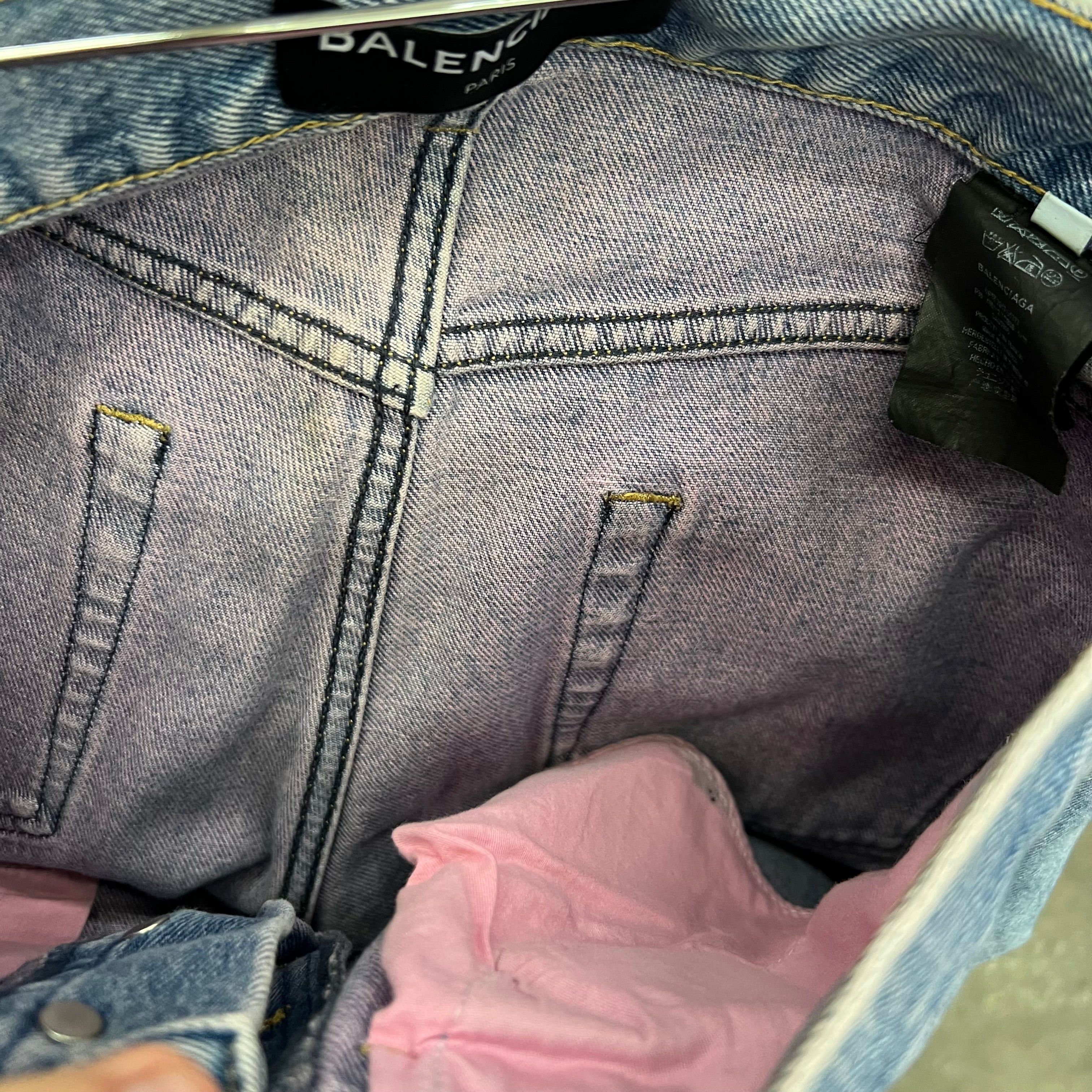 Balenciaga Balenciaga Pink Wash Straight Leg Denim Jeans - Size 31 Size US 31 - 7 Thumbnail