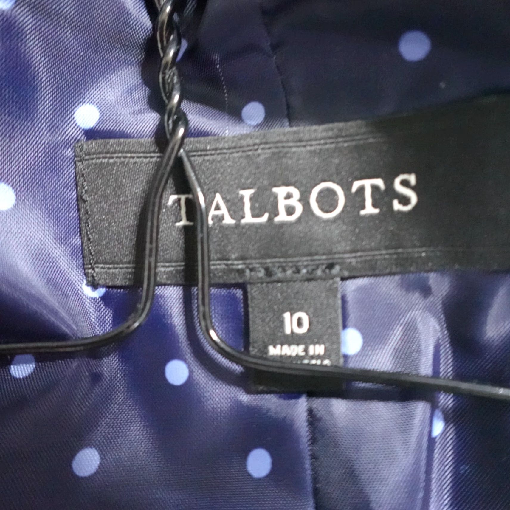 Talbots Talbots Blazer Women 10 Blue Plaid Wool Blend Tuxedo Long Sleeve Vintage? Size L / US 10 / IT 46 - 4 Thumbnail