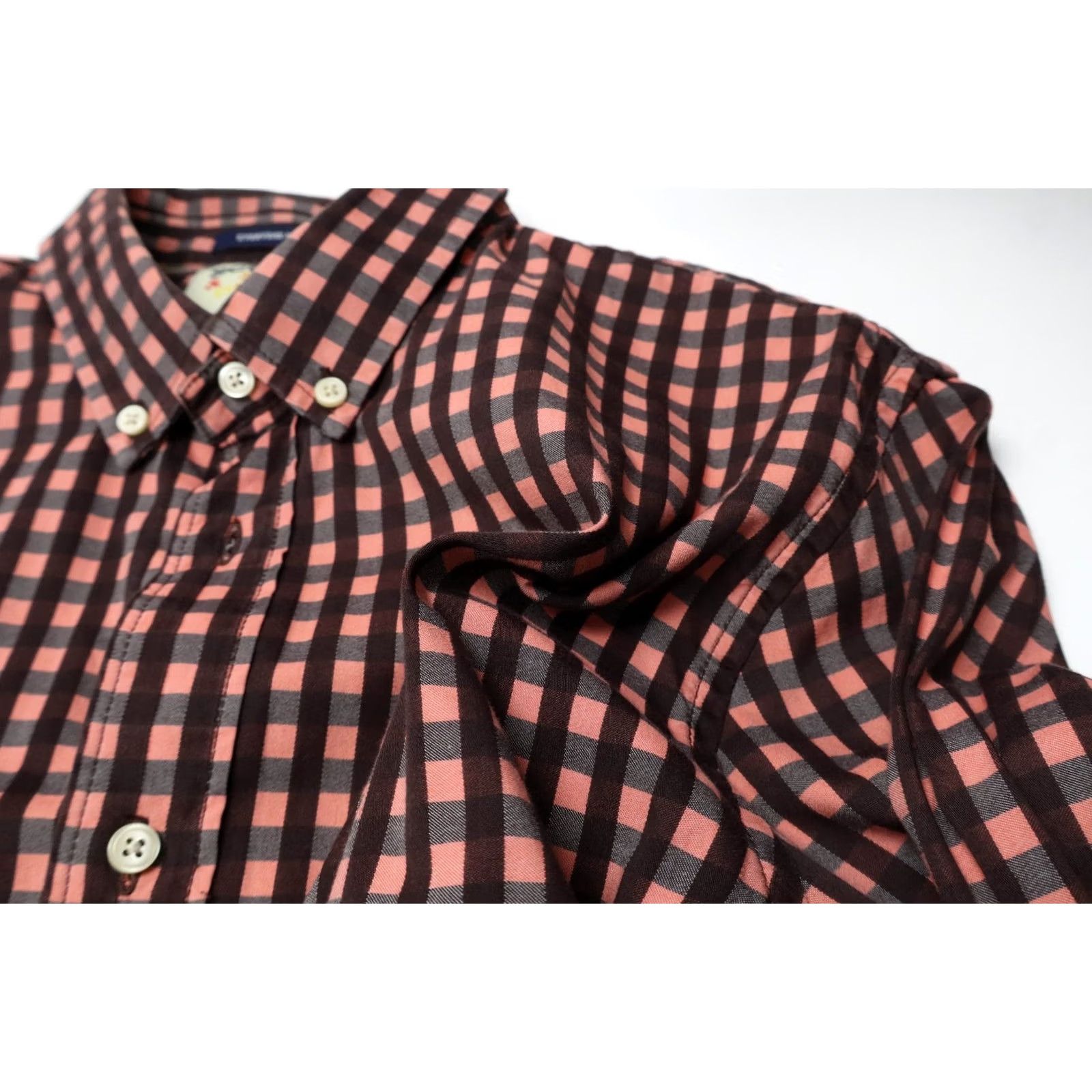 Scotch & Soda SCOTCH & SODA Shirt Men's XL Checked Brown Button-Down Regular Everyday Holiday Size US XL / EU 56 / 4 - 8 Thumbnail