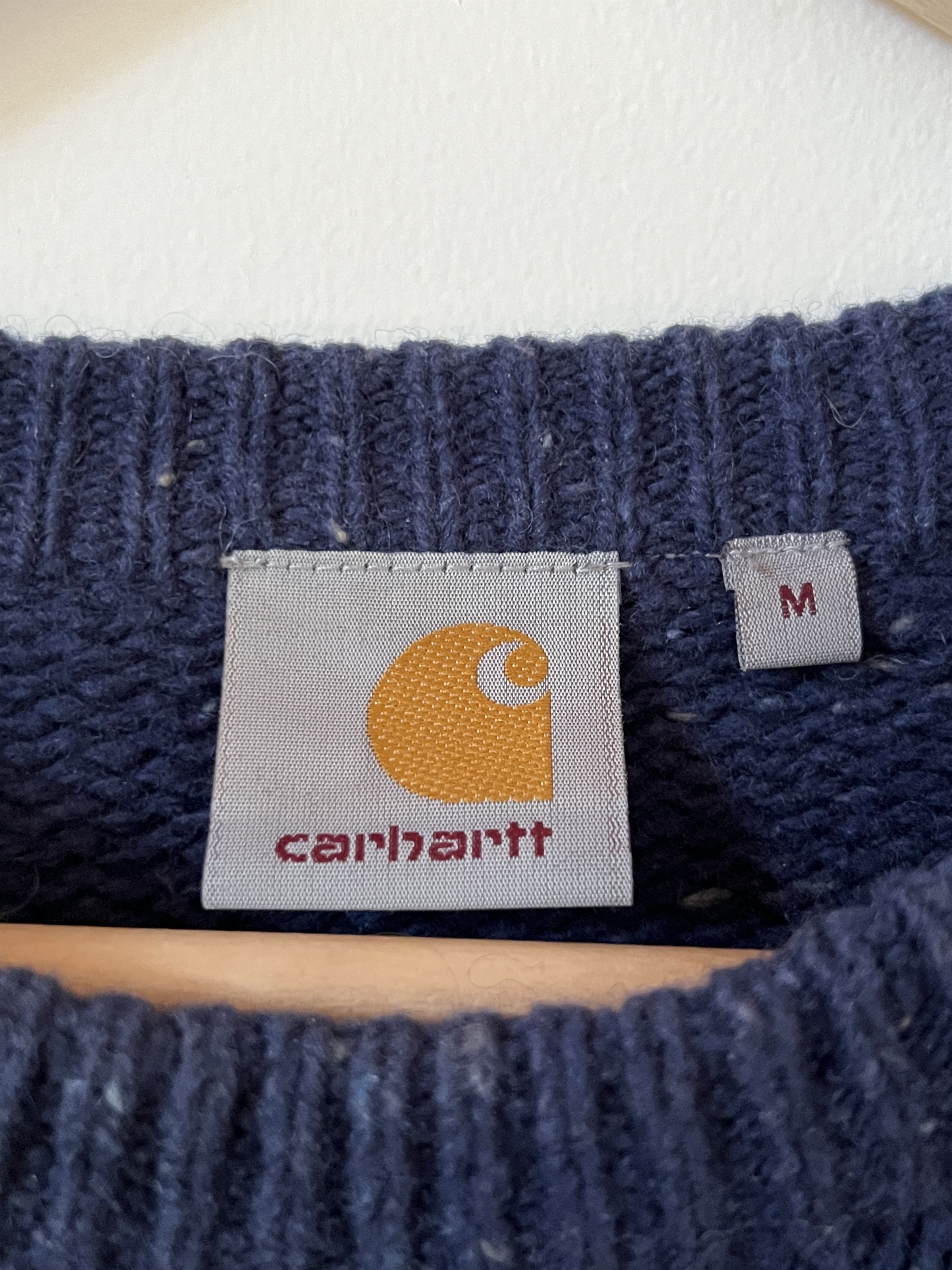 Carhartt Carhartt Anglistic Sweater • Navy Blue Heather • Speckled Size US M / EU 48-50 / 2 - 2 Thumbnail