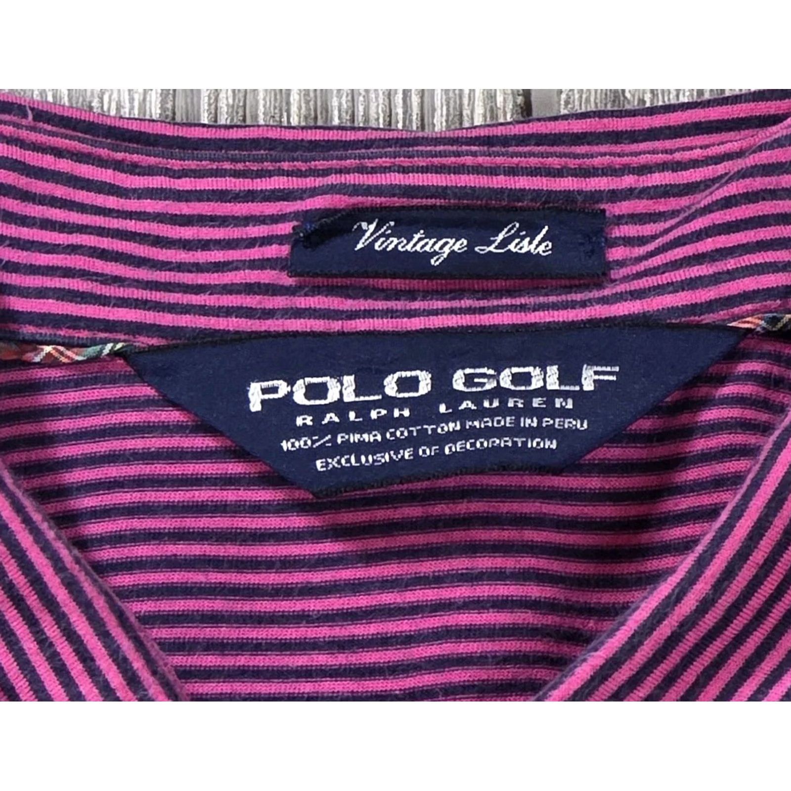 Polo Ralph Lauren Polo Golf Ralph Lauren Vintage Isle Mens XL Pink Blue Stripe Shirt Short Sleeve Size US XL / EU 56 / 4 - 7 Thumbnail