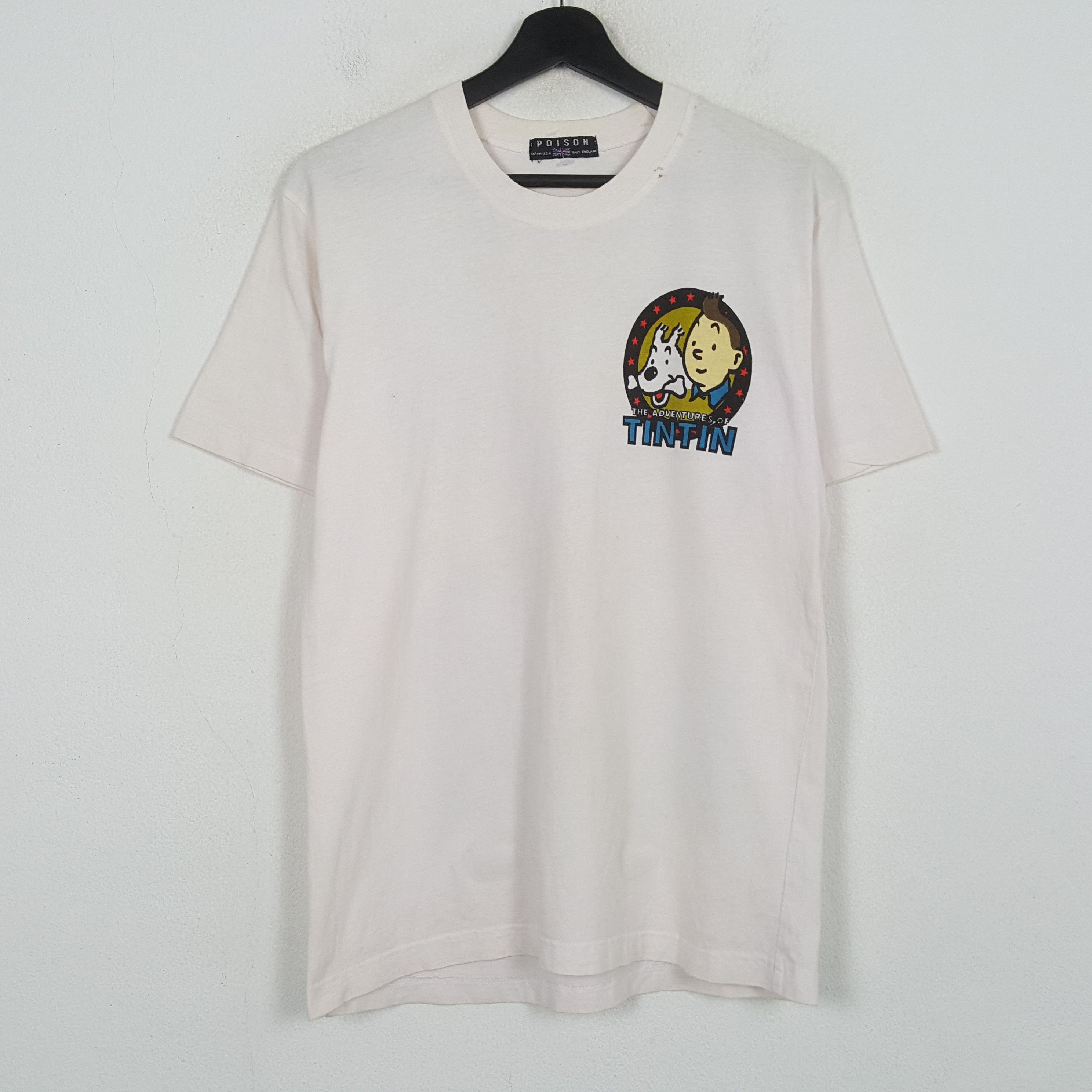 Vintage Adventure Of Tintin The Lotus Blue Tshirt C299N47 Size US M / EU 48-50 / 2 - 3 Thumbnail