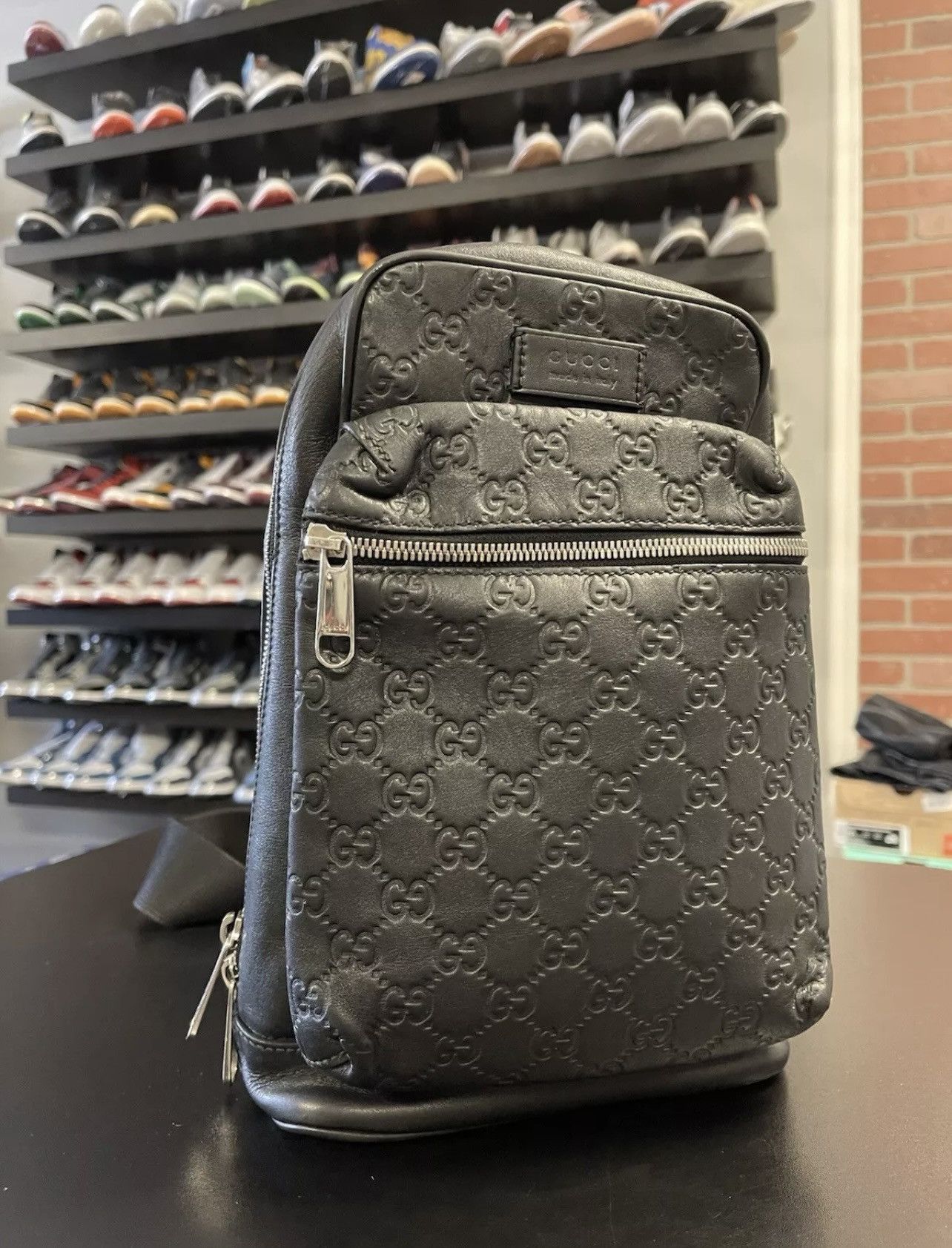 Gucci GUCCI Guccisima Shoulder Bag Leather Black Silver Hardware Size ONE SIZE - 2 Thumbnail