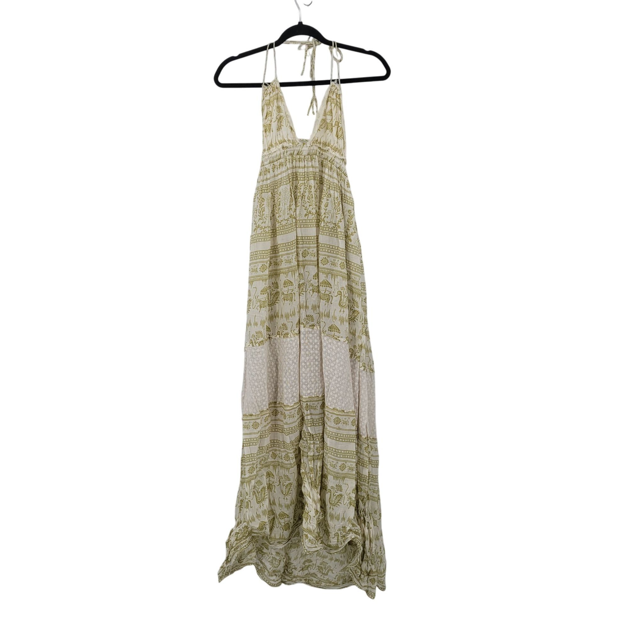 Free People Free People Womens Boho Maxi Dress Halter Open Back Tiered S Size XS / US 0-2 / IT 36-38 - 5 Thumbnail