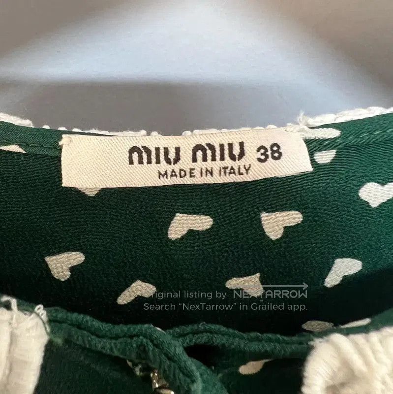 Miu Miu Miu Miu Green Silk Dress with White Collar . Size M / US 6-8 / IT 42-44 - 5 Thumbnail
