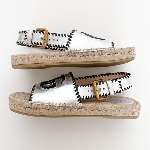 Gucci Authentic - Pilar Embroidered Double G Logo Slingback Espadr Size US 5 / IT 35 - 11 Thumbnail