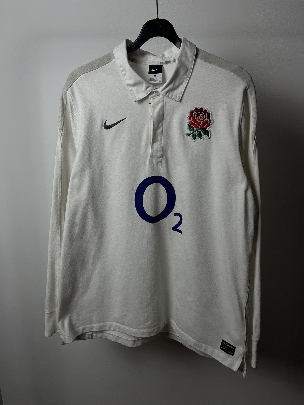 Nike × Vintage Vintage Nike O2 Longsleeve Shirt England Rugby Jersey Size US XL / EU 56 / 4 - 4 Thumbnail