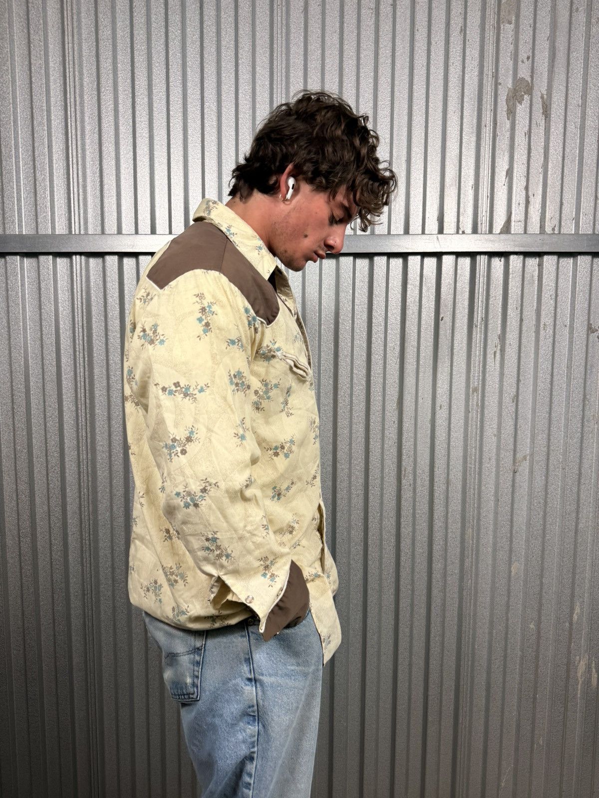 Other 70s Vintage Westerns Best Cowboy Floral Pearl Snap Shirt Size US XL / EU 56 / 4 - 5 Thumbnail