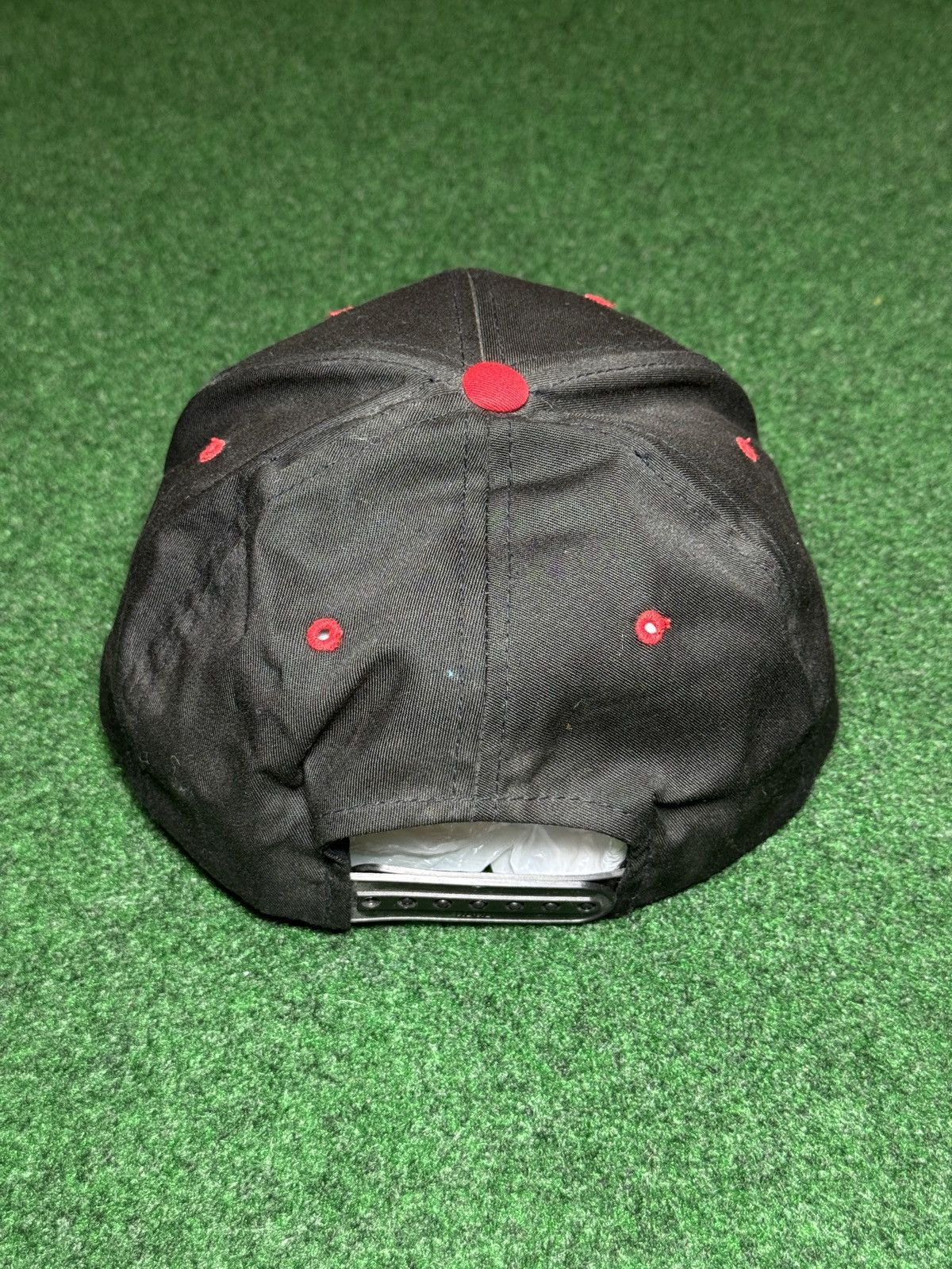 NHL × Starter × Vintage Vintage 90s Chicago Blawkhawks Black Red Retro Snapback Hat Size ONE SIZE - 3 Thumbnail