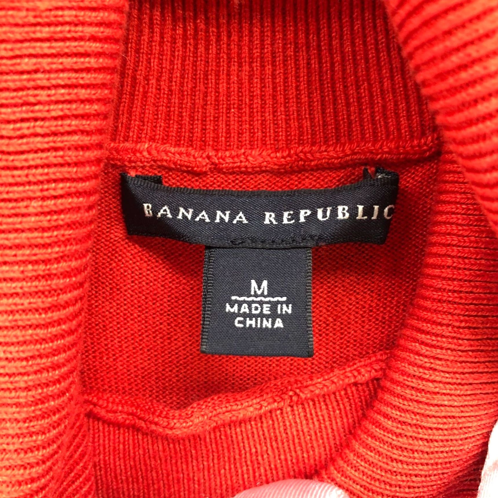 Banana Republic VINTAGE Banana Republic Short Sleeve Turtleneck Sweater Womens M Red Stretch Tight Knit Size M / US 6-8 / IT 42-44 - 7 Thumbnail