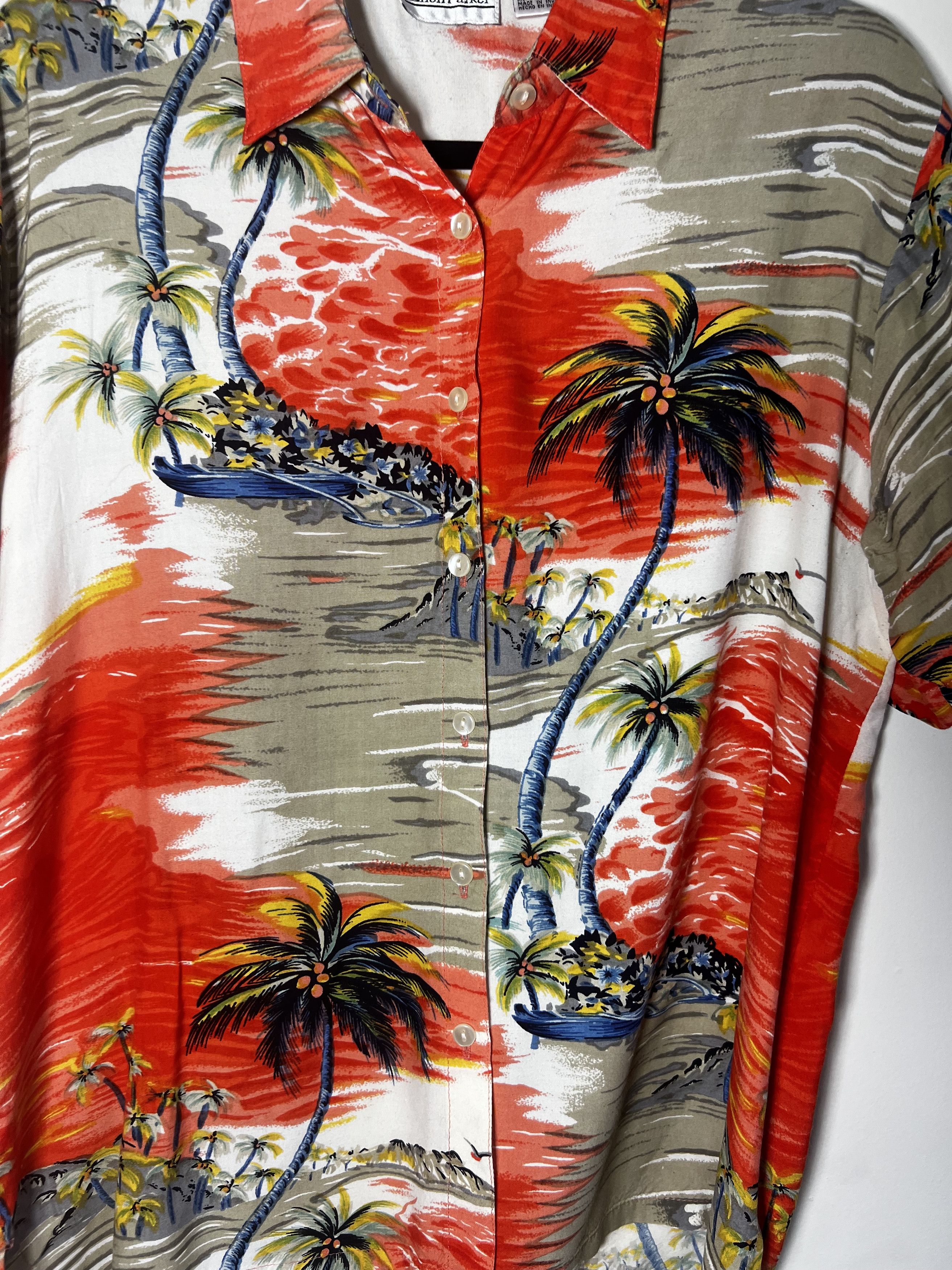 Other Vintage Ellen Parker Island Scene Hawaiian Print Button Up Size US S / EU 44-46 / 1 - 2 Thumbnail