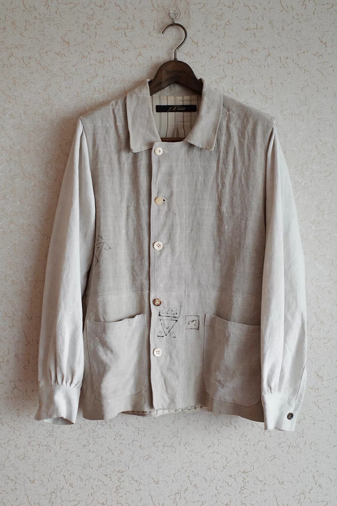Archivio J.M. Ribot Archivio JM Ribot 00s Vintage Linen Patchwork Jacket Size US S / EU 44-46 / 1 - 1 Thumbnail