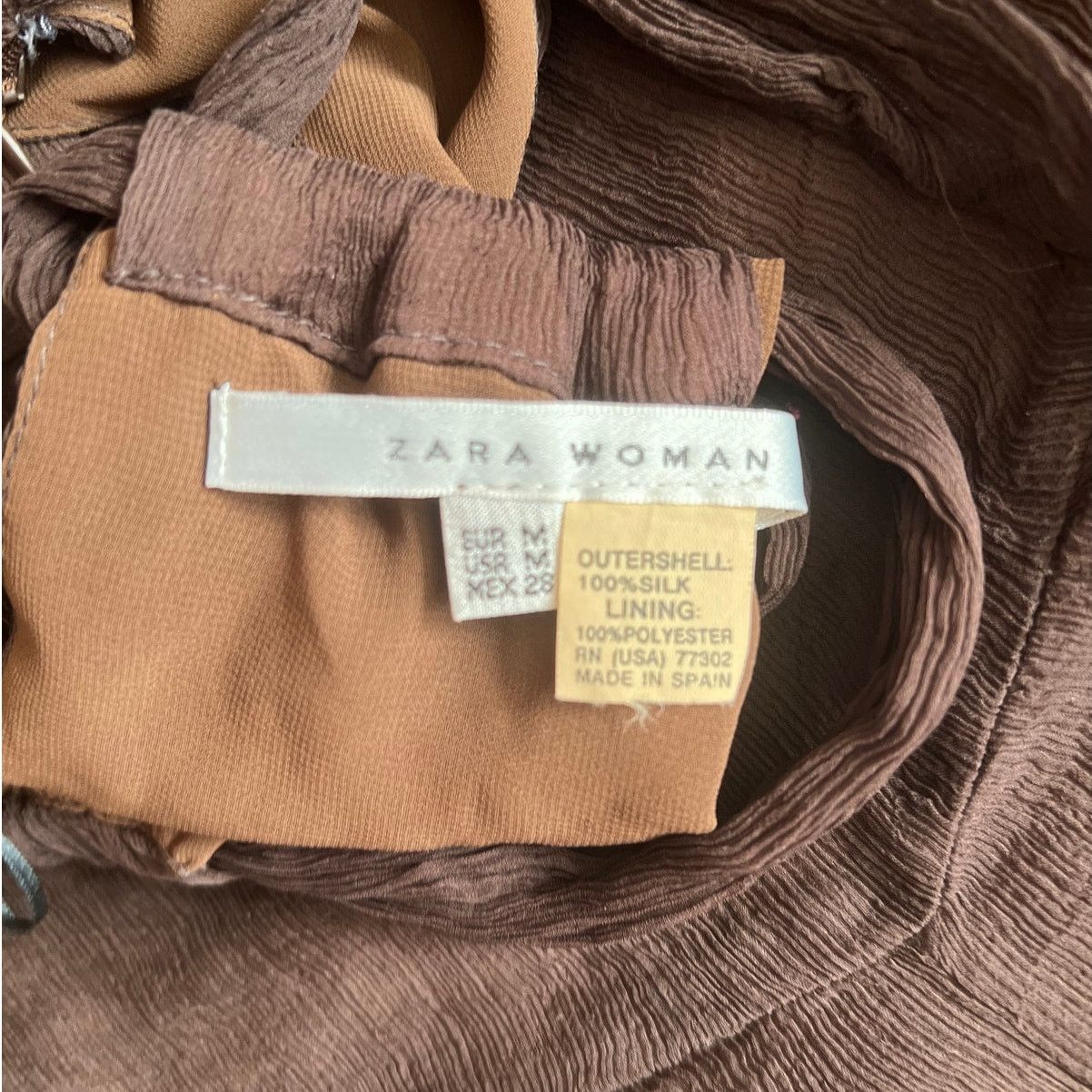 Zara Woman Brown Halter Knee Midi Dress, M - ilac.rochib.com