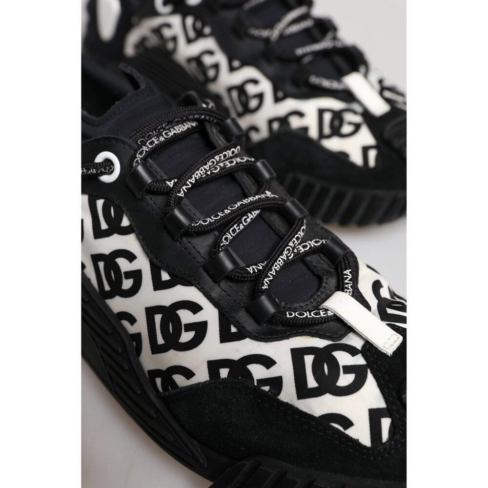 Dolce & Gabbana Dolce & Gabbana Black Logo Lace Up Low Top NS1 Sneakers Shoe Size US 9 / EU 42 - 7 Thumbnail
