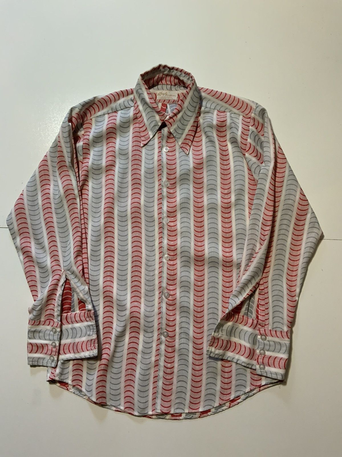 Vintage Vintage 60s 70s Kingly Fifth Avenue Mod Atomic Button Shirt Size US M / EU 48-50 / 2 - 1 Thumbnail