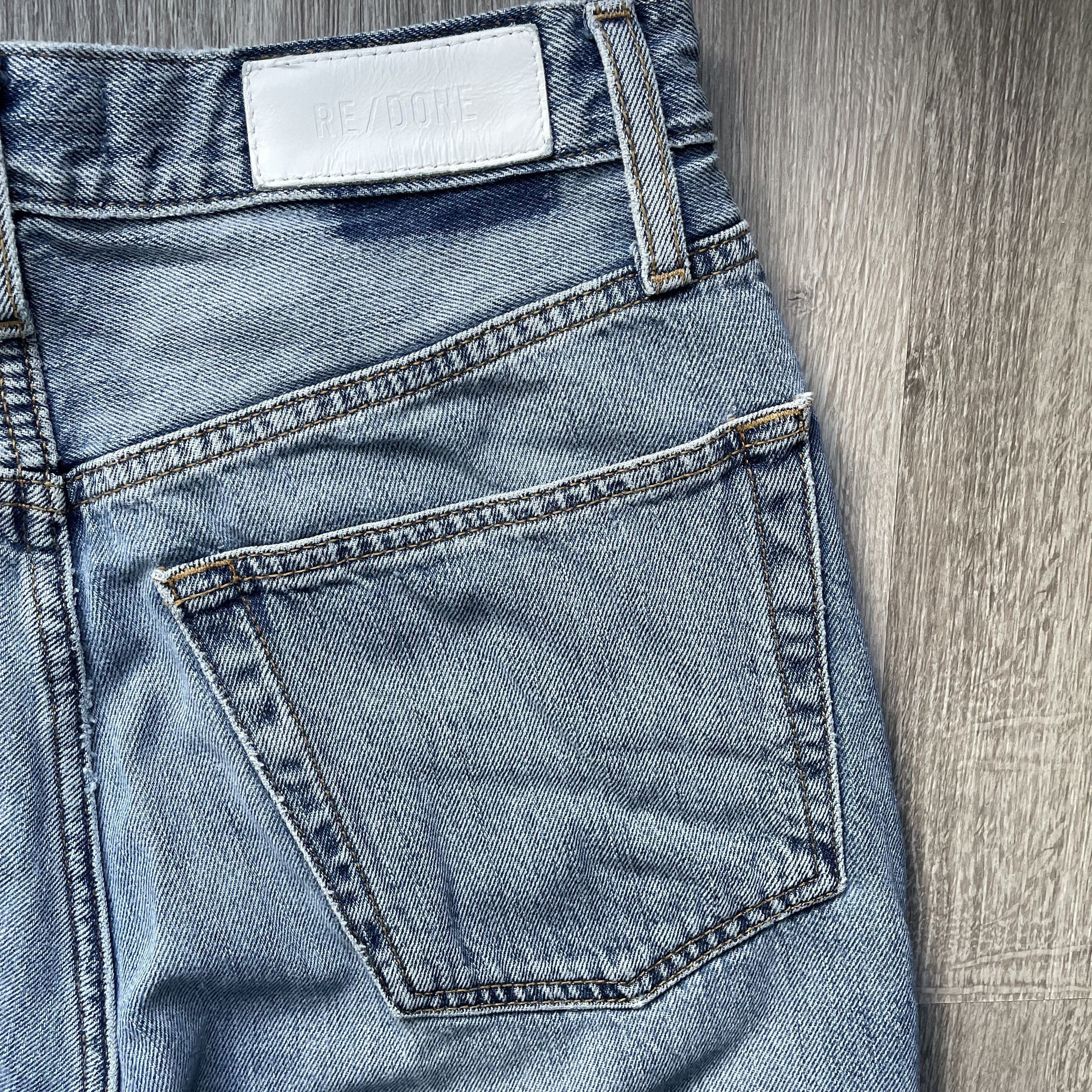 RE/DONE RE/DONE High Rise Wide Leg Sunfaded Flow Jeans Size 27 Size 27" / US 4 / IT 40 - 9 Thumbnail
