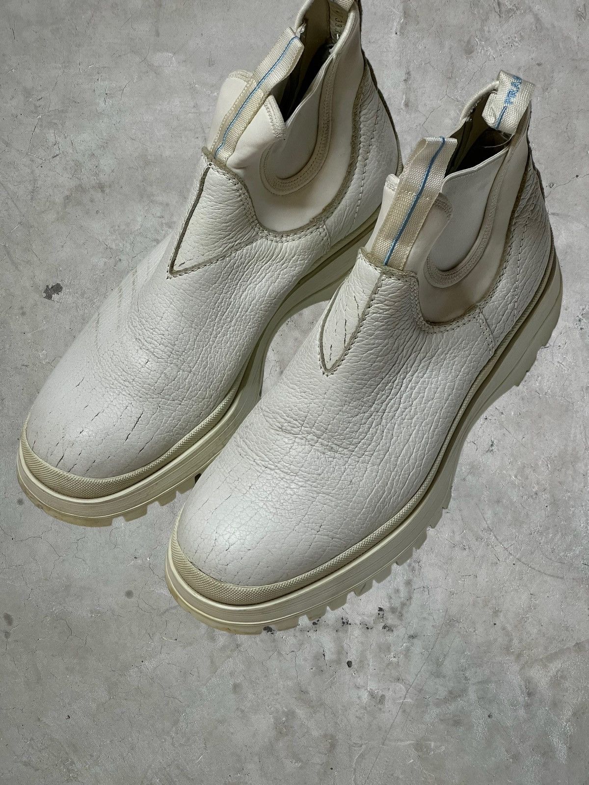Prada AW/18 Prada ‘Brixxen’ Cracked Leather Boots Size US 10.5 / EU 43-44 - 1 Thumbnail