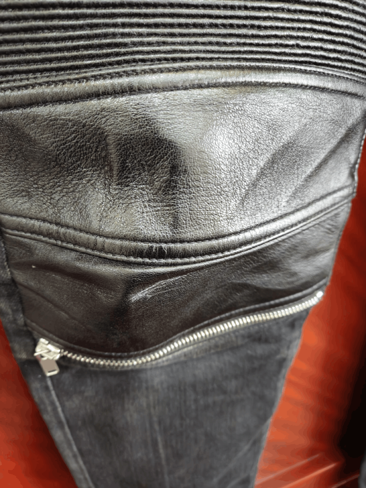Saint Laurent Paris Saint Laurent Paris Leather Joint D02 Denim Size US 33 - 4 Thumbnail