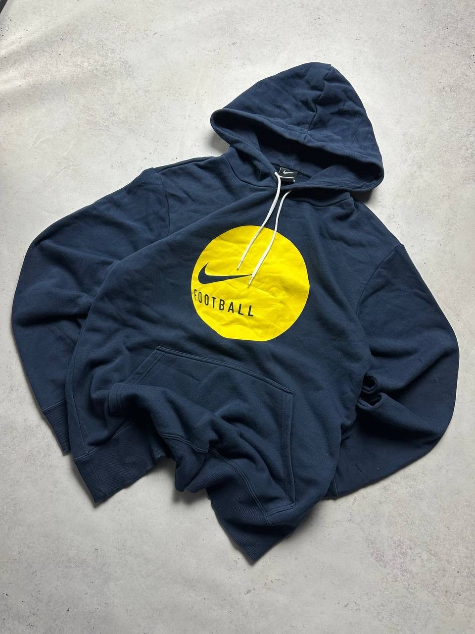 Nike × Vintage Vintage Nike Swoosh Football Boxy Hoodie Y2K L Size US L / EU 52-54 / 3 - 2 Thumbnail