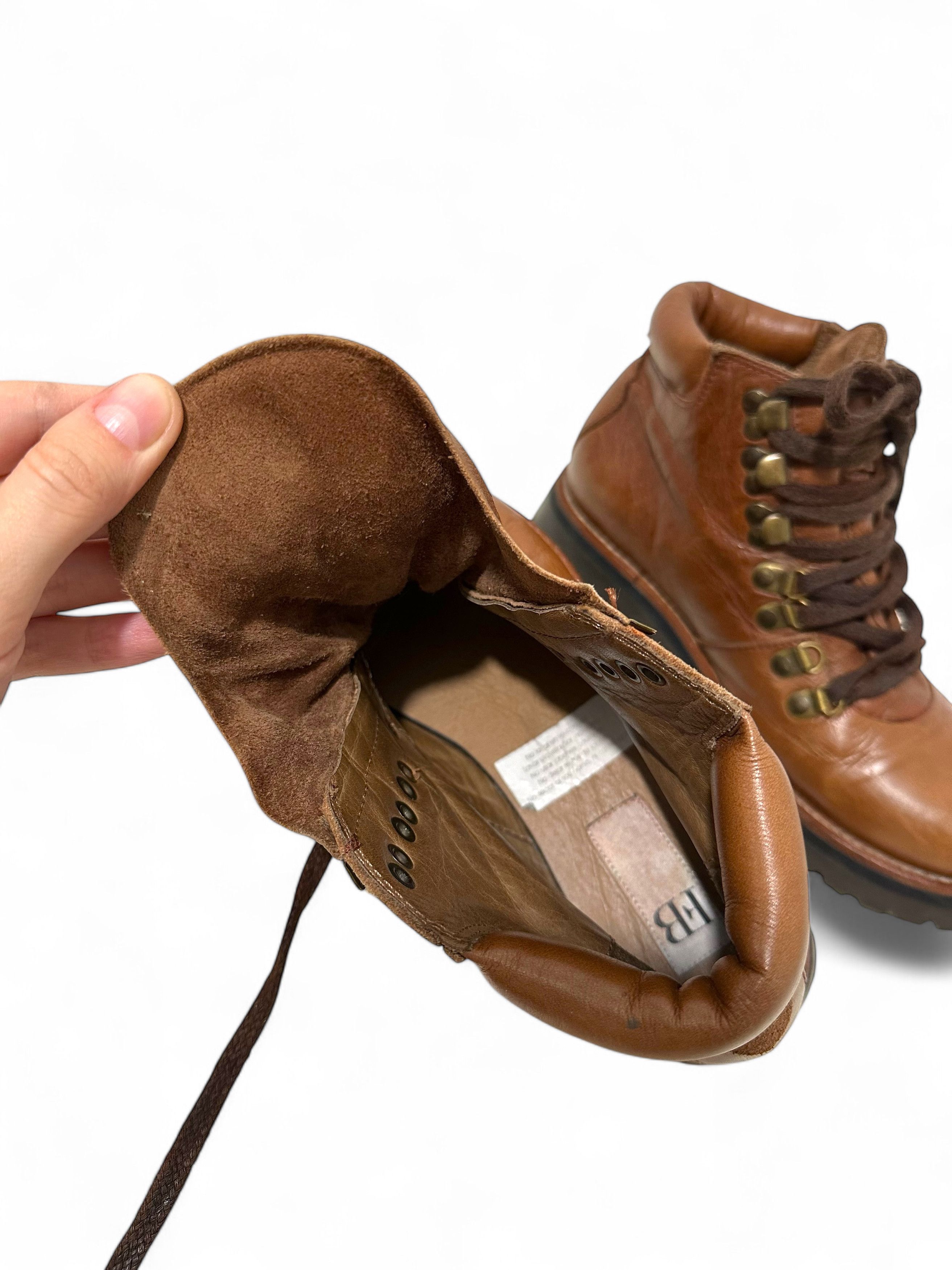 Other Febo de Ruta Brown Leather Hiker Boots Sz 38 Size US 8 / IT 38 - 8 Thumbnail