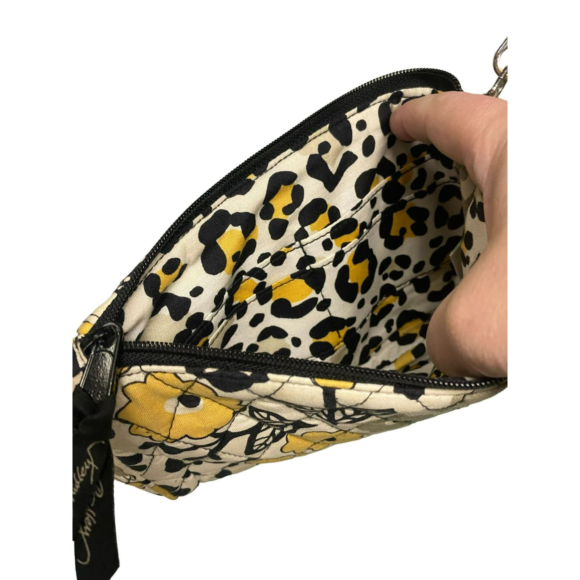 Vera Bradley Vera Bradley Yellow Floral Wristlet Wallet With Clasp & Zip Size ONE SIZE - 7 Thumbnail
