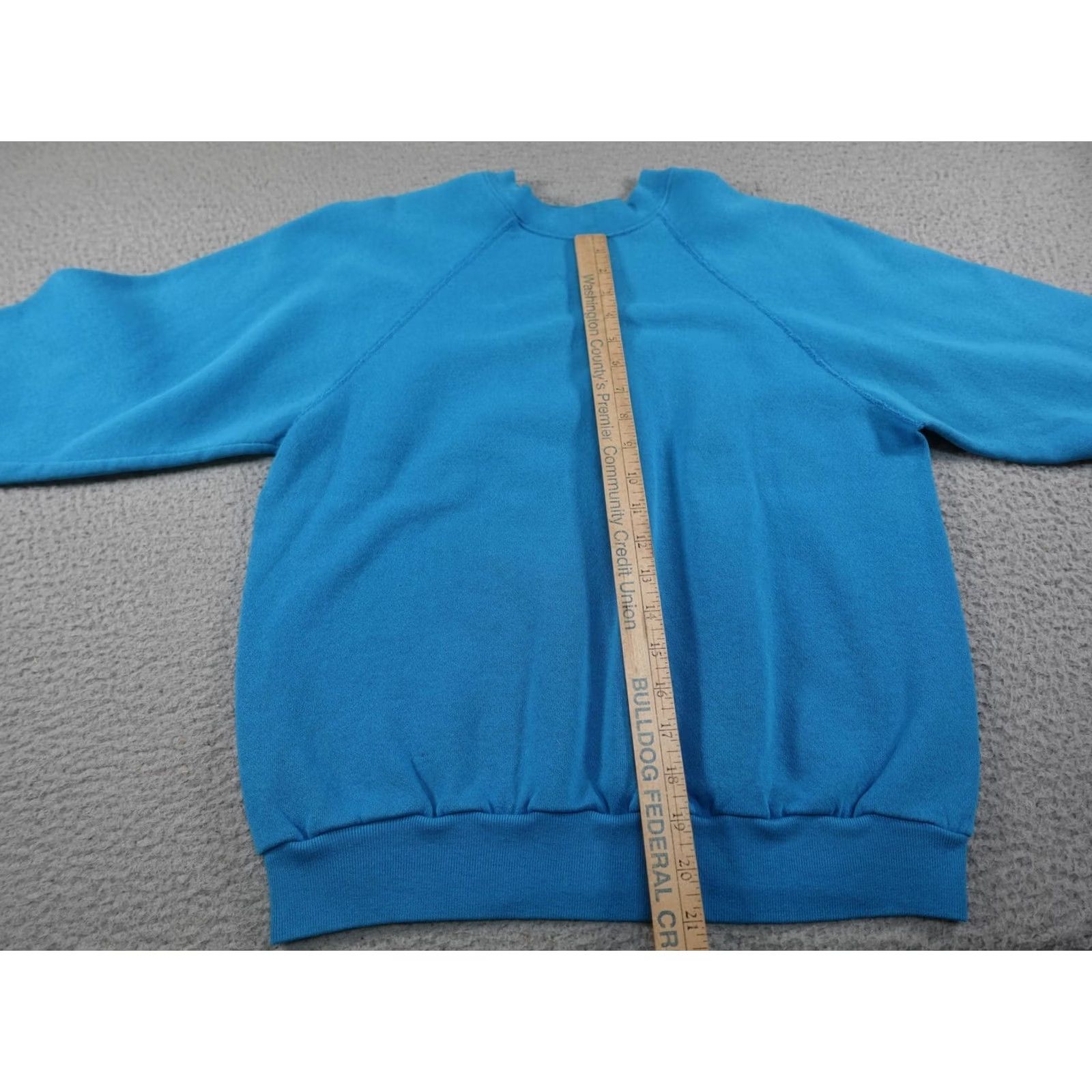Tultex VINTAGE Tultex Sweatshirt Womens M Blue Blank Crewneck Fleece Pullover 90s Mens Womens Boys Girls Size M / US 6-8 / IT 42-44 - 5 Thumbnail