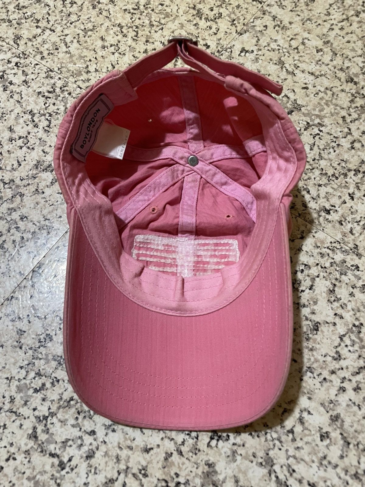 Boy London Vintage 90s Boy London "Sun & Logo" Pink Strapback Hat Size ONE SIZE - 4 Thumbnail