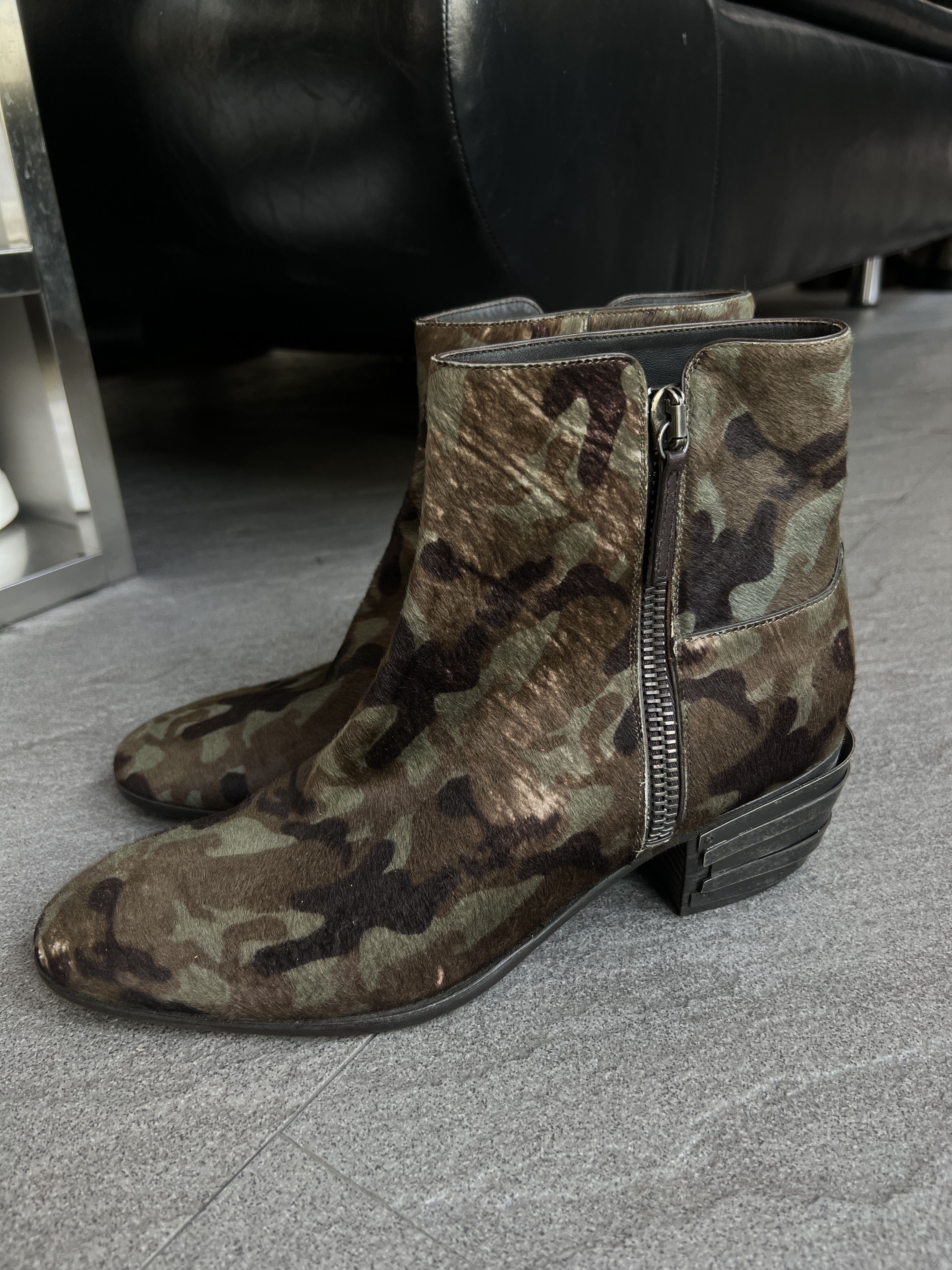 Giuseppe Zanotti Giuseppe Zanotti Camo Pony Hair Zip Boots EU43 Size US 10 / EU 43 - 4 Thumbnail