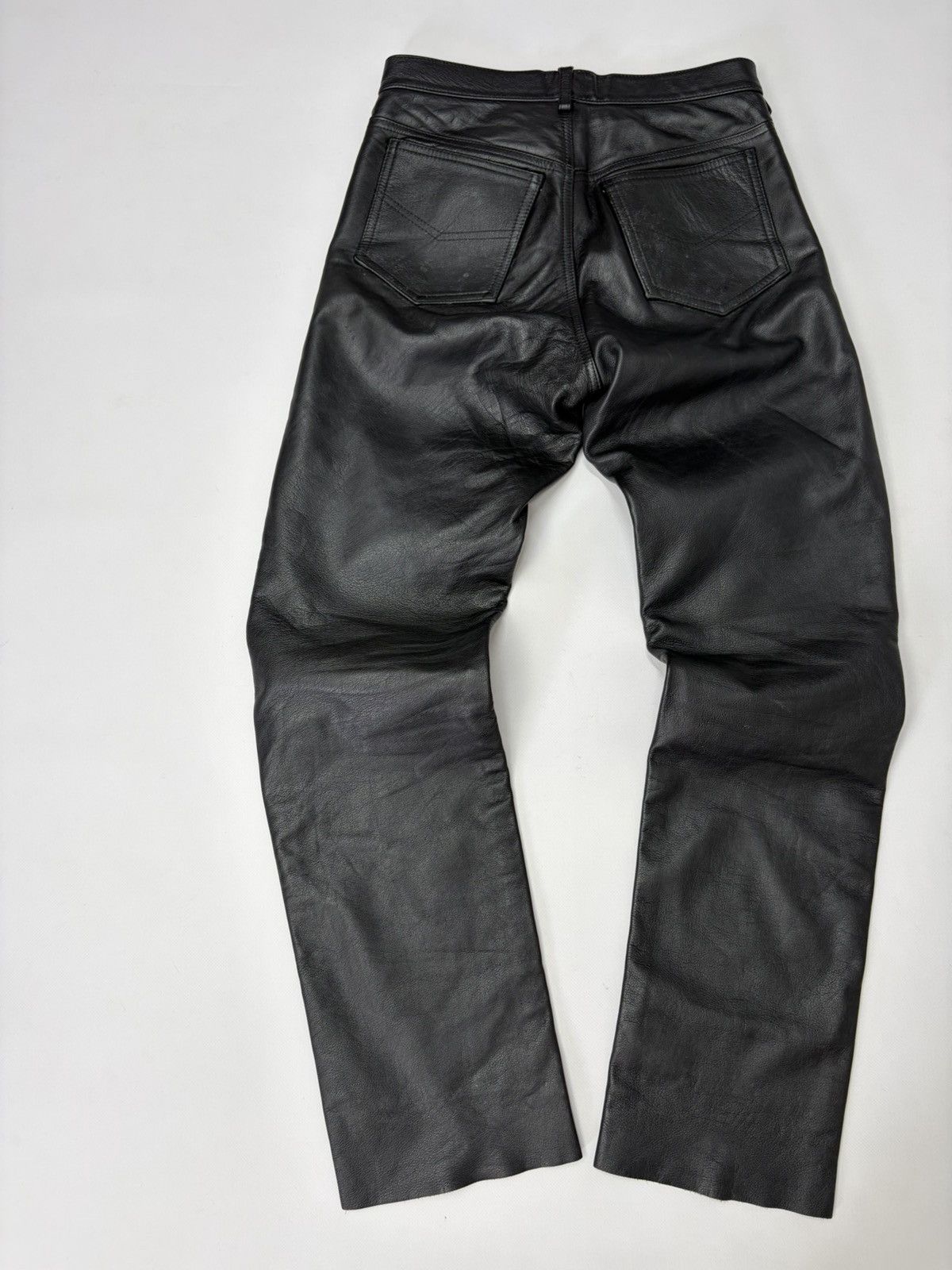 Hedi Slimane 🔥 Vintage Leather Pants 00s Italian Rock Noir Archive Grunge Size US 30 / EU 46 - 13 Thumbnail