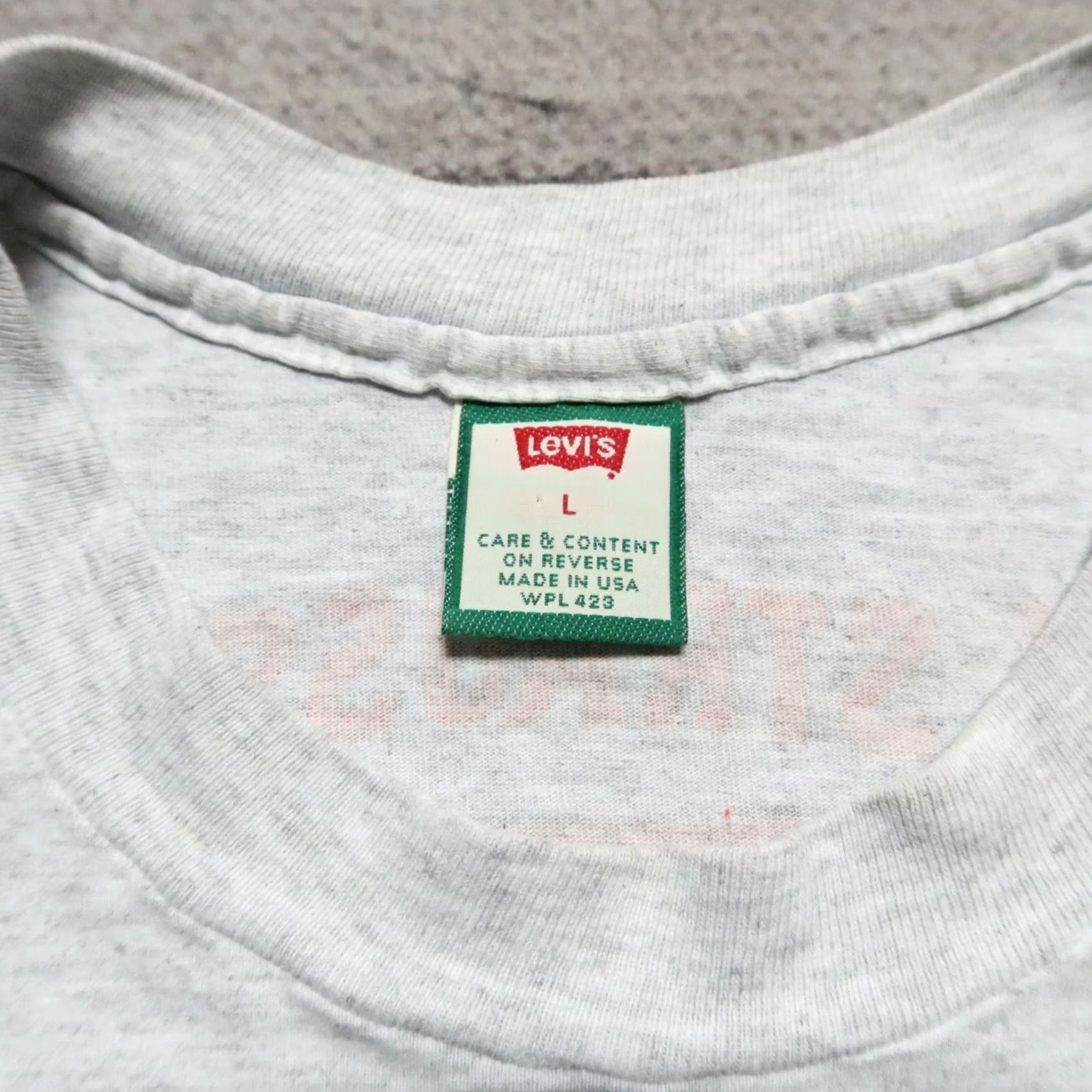Levi's VINTAGE Levi's Western Shirt Mens Large Heather Grey 90s Big E Advertising Size US L / EU 52-54 / 3 - 7 Thumbnail