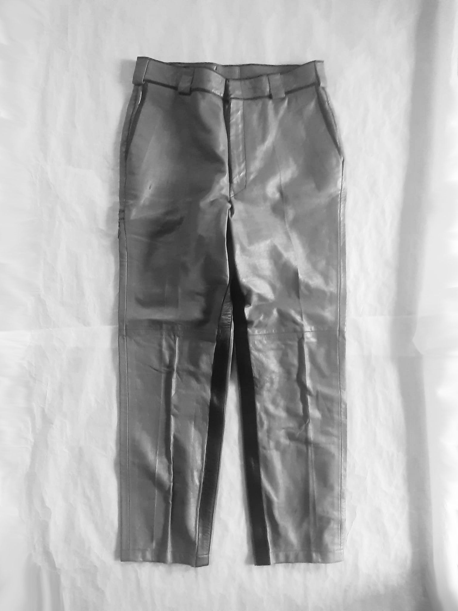 Prada Prada FW 2018 Calfskin Leather Wide Pants Size US 30 / EU 46 - 2 Thumbnail