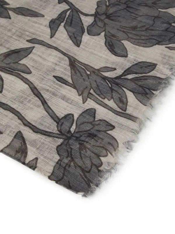 Brunello Cucinelli o1la1rc1a0325 Size: OS/Scarf in Beige/Grey Size ONE SIZE - 3 Thumbnail