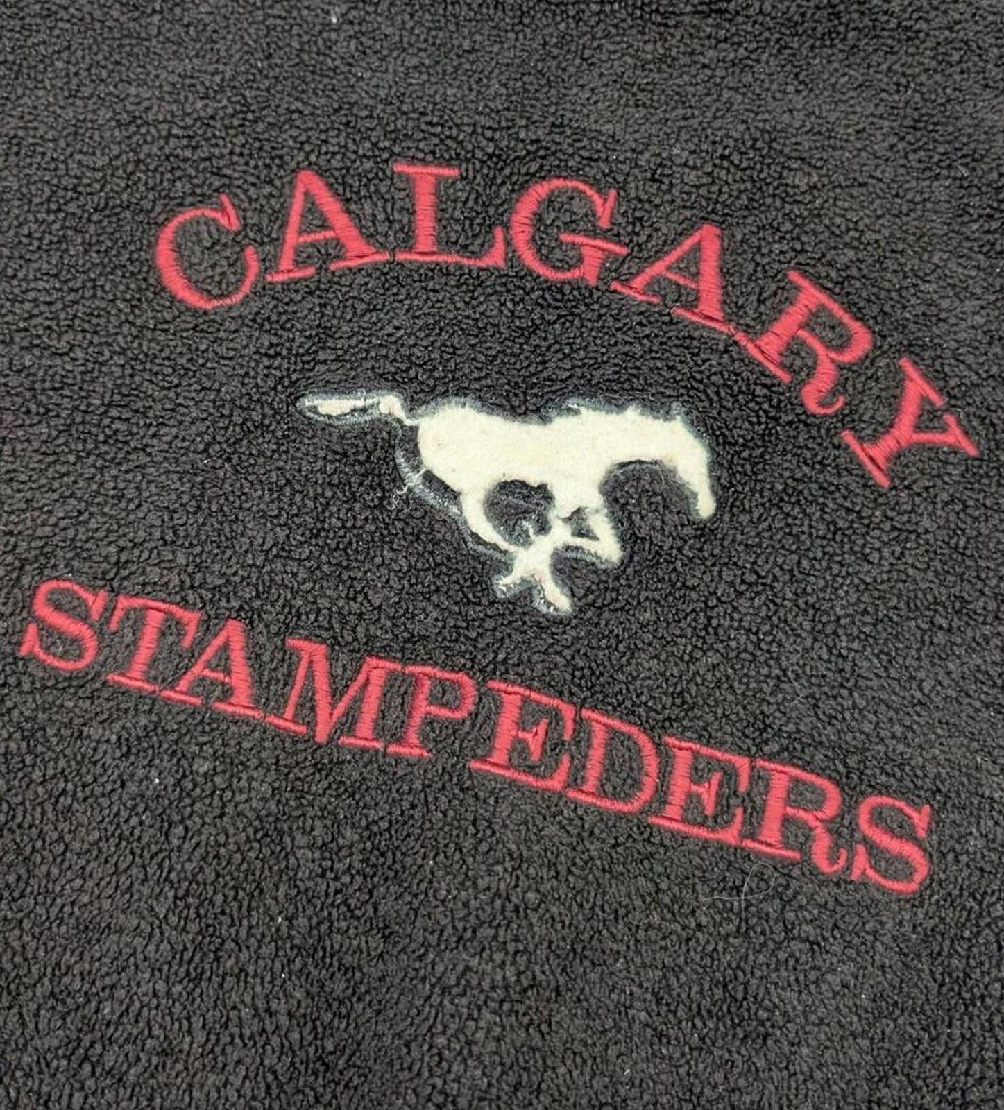 Vintage Vintage 90s Calgary Stampeders CFL Black Red Fleece Sweater Size US XL / EU 56 / 4 - 2 Thumbnail