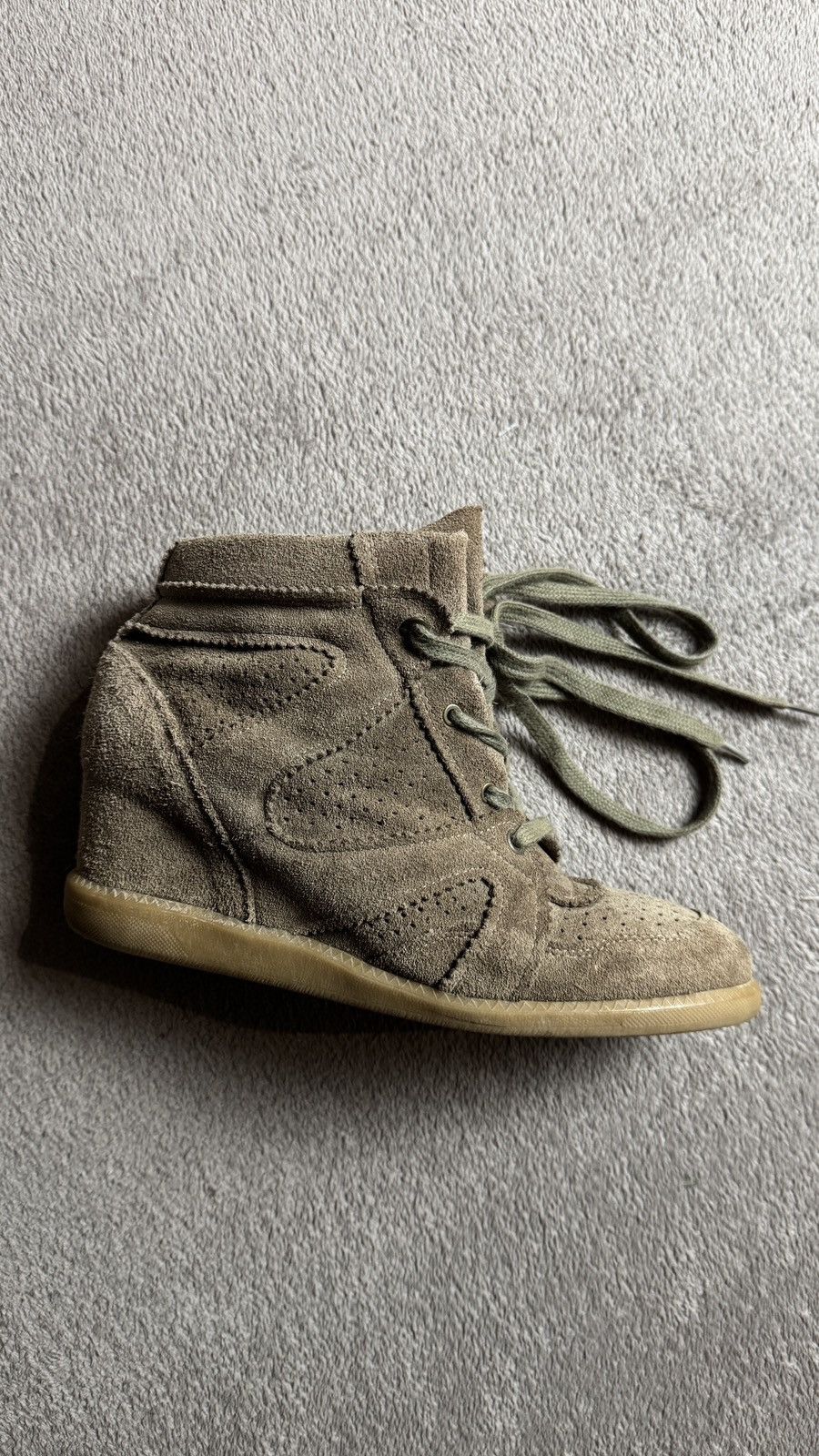 Isabel Marant Y2K Hi Top Wedge Suede Sneakers Bekket isabel marant style Size US 10 / IT 40 - 4 Thumbnail