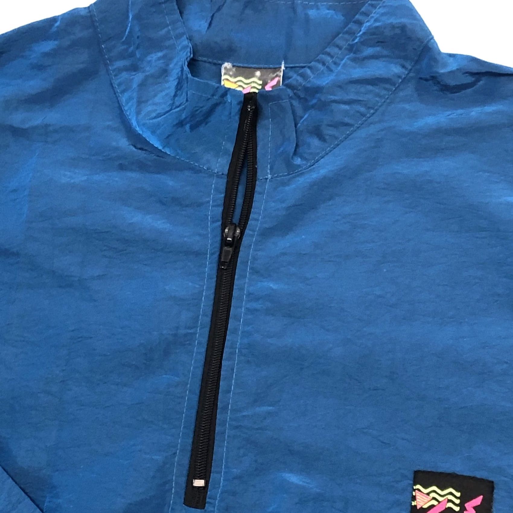 Vintage VINTAGE Surf Style Windbreaker Jacket One Size Blue 1/4 Zip Nylon Softshell Logo Zipper Men Size US M / EU 48-50 / 2 - 3 Thumbnail