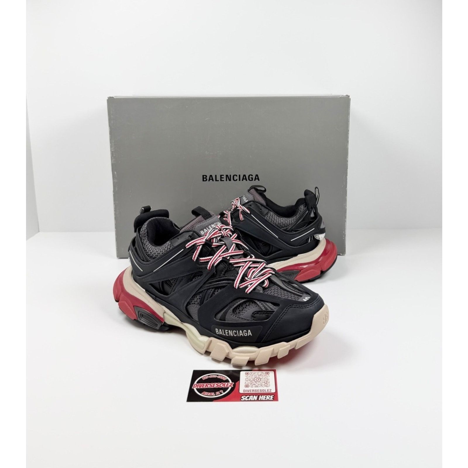 Balenciaga Size 40EU/7US - Balenciaga Track Black Red NEW Size US 7 / EU 40 - 1 Thumbnail