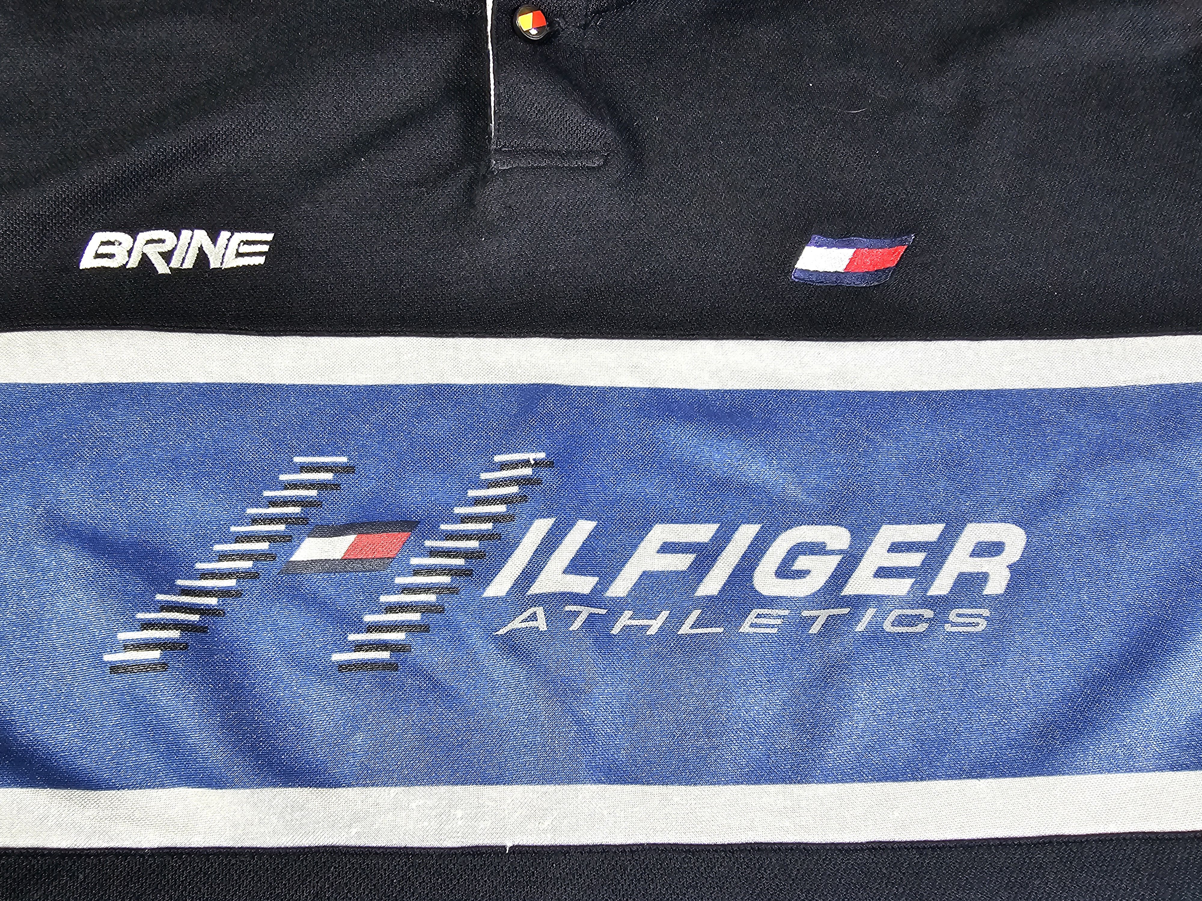 Tommy Hilfiger Vintage Tommy Hilfiger Athletics Polo Shirt Men L Black 90s Size US L / EU 52-54 / 3 - 2 Thumbnail