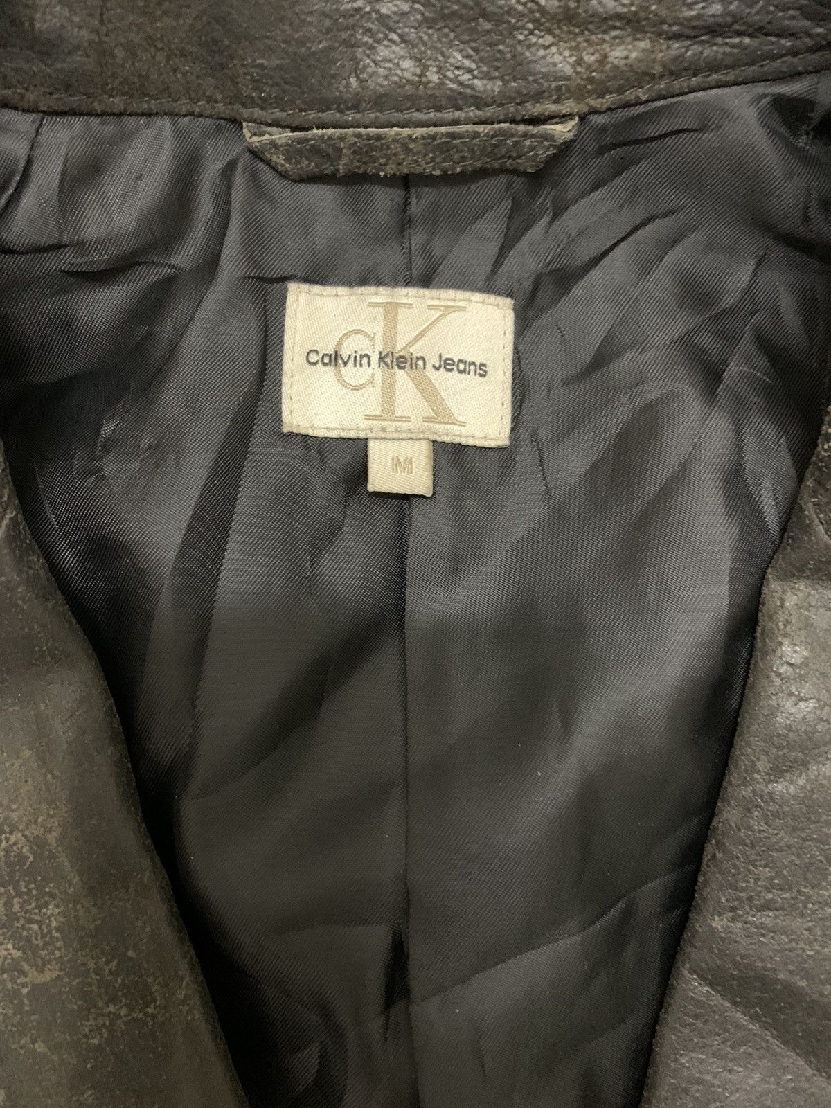 Calvin Klein Calvin klein pig distress leather jacket Size US L / EU 52-54 / 3 - 7 Thumbnail