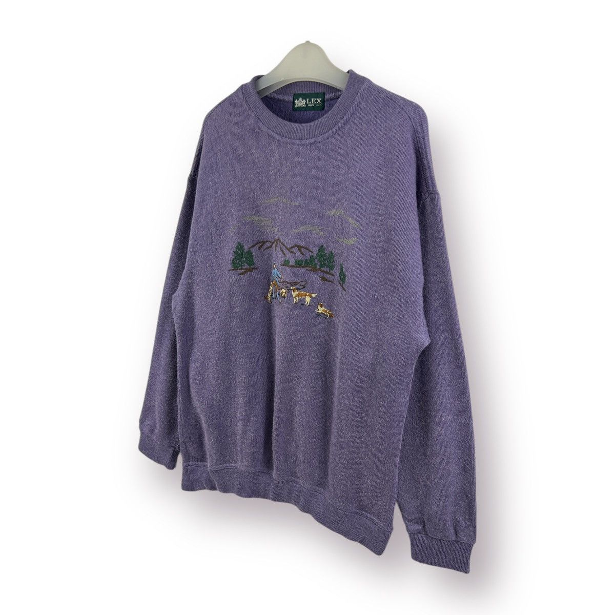 Other UK 🔥 vintage 90s Lex Other Uk Roundneck Embroidery Sweatshirt Size US S / EU 44-46 / 1 - 2 Thumbnail