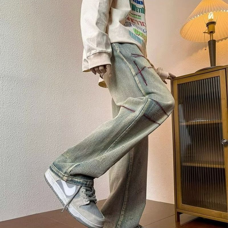 Japanese Brand × Jean Retro washed loose straight leg jeans Size US 32 / EU 48 - 3 Thumbnail