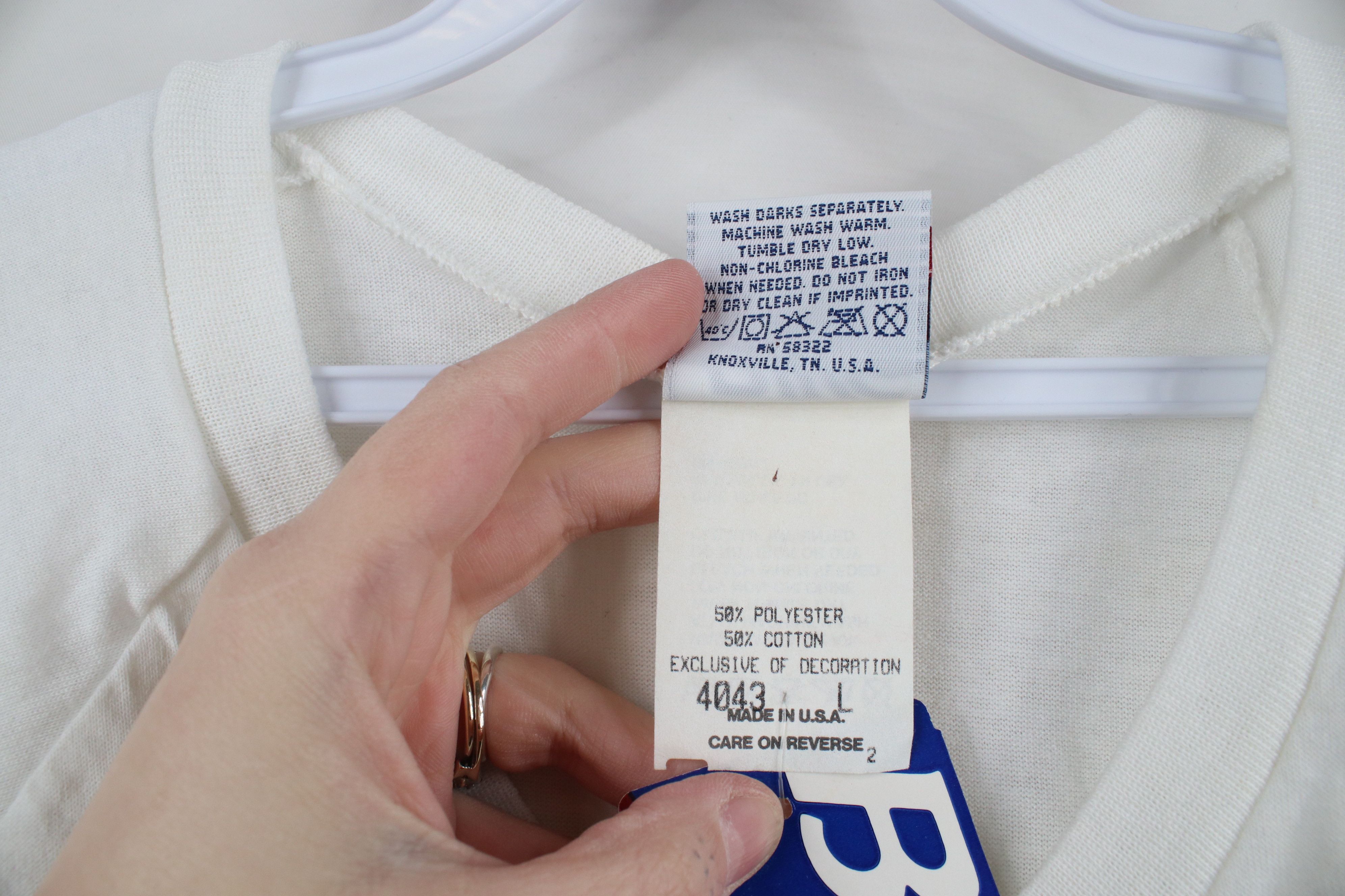 Vintage Deadstock Vintage 80s 90s Streetwear Henley T-Shirt White Size US L / EU 52-54 / 3 - 7 Thumbnail