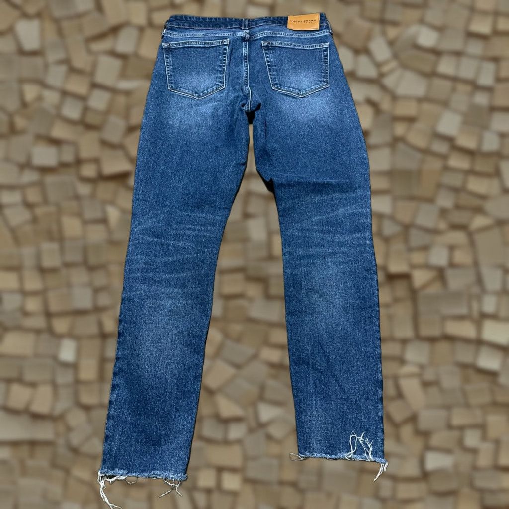 Lucky Brand Lucky Brand Jeans Men 4/27 Blue Denim Raw Hem Straight Pockets Mens Size 27" / US 4 / IT 40 - 1 Thumbnail