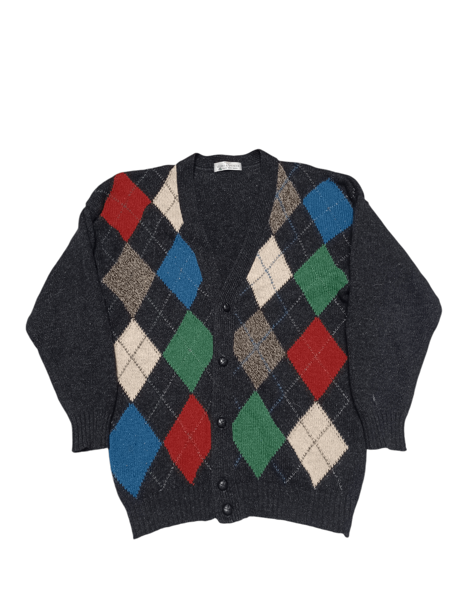 Other 100% PURE NEW WOOL VINTAGE 90S OLDMONEY CARDIGAN MADE IN UK Size US M / EU 48-50 / 2 - 1 Thumbnail