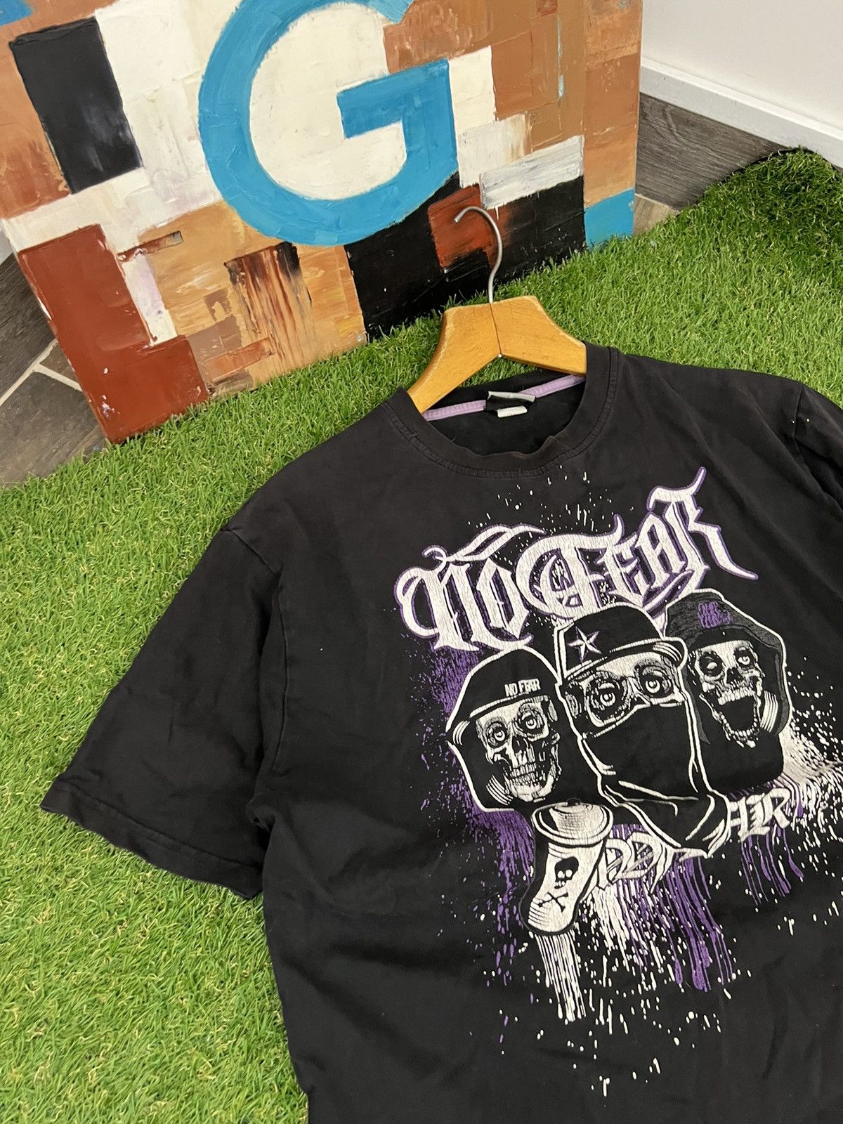 JNCO × No Fear × Vintage 🔥CRAZY VINTAGE FO FEAR 90s T-SHIRT BIG BACK LOGO RARE TEE🔥 Size US L / EU 52-54 / 3 - 2 Thumbnail