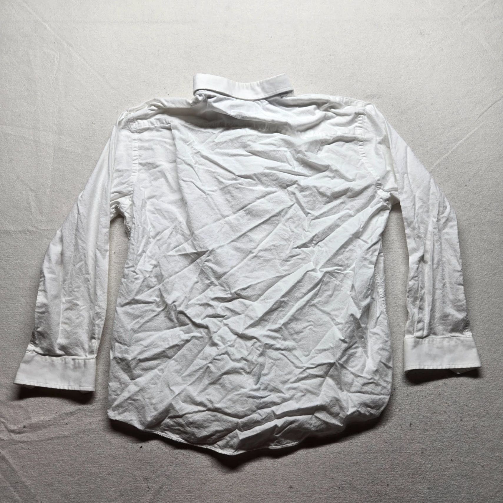 Nautica Nautica Dress Shirt Solid White Button Up Dress Long Sleeve Adult Men 16.5 L Slim Size 42R - 7 Thumbnail